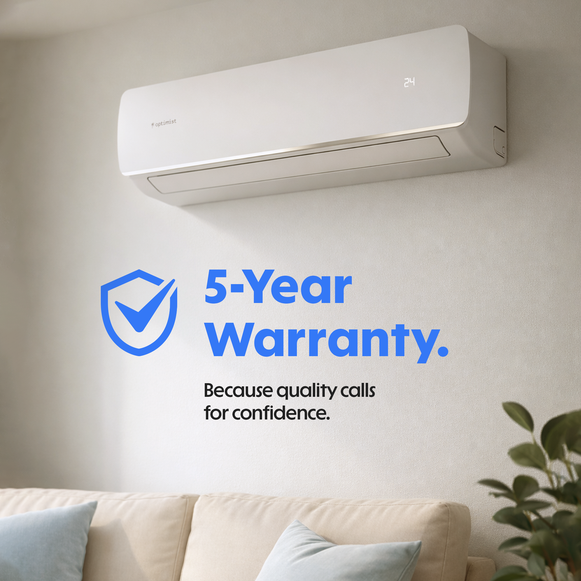 Optimist 1 Ton 5 Star Inverter Split AC