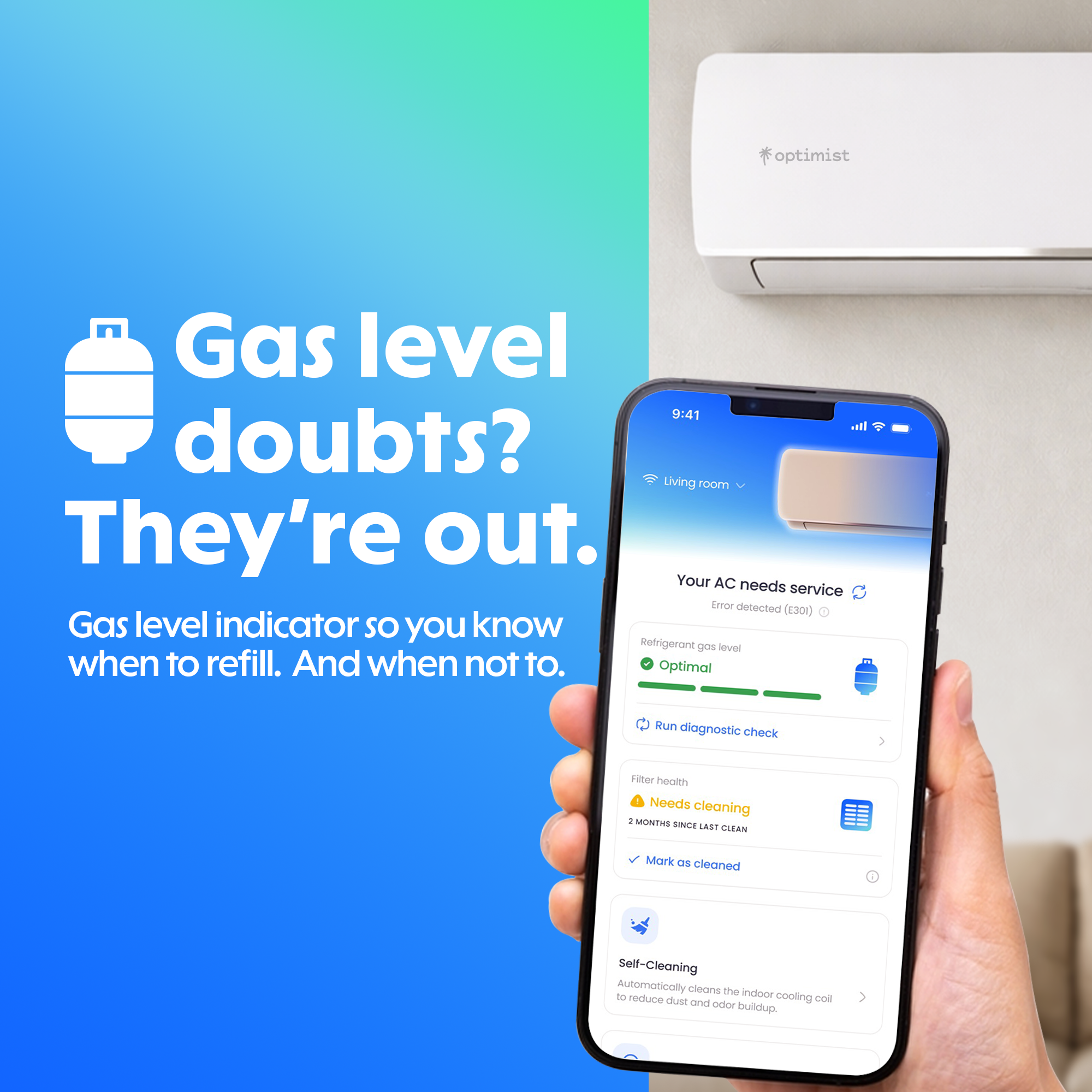 Optimist 1 Ton 5 Star Inverter Split AC