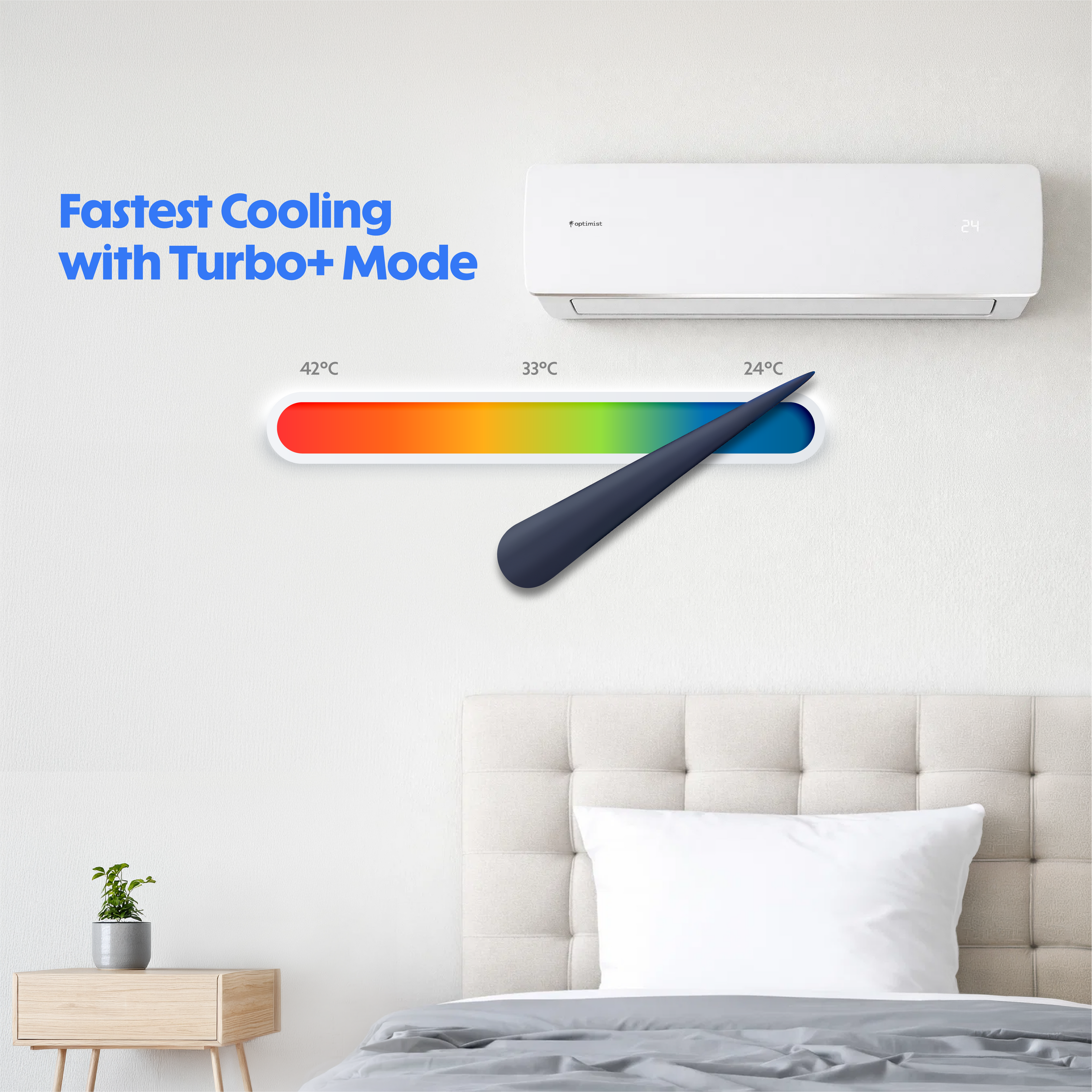 Optimist 1.5 Ton 5 Star Inverter Split AC